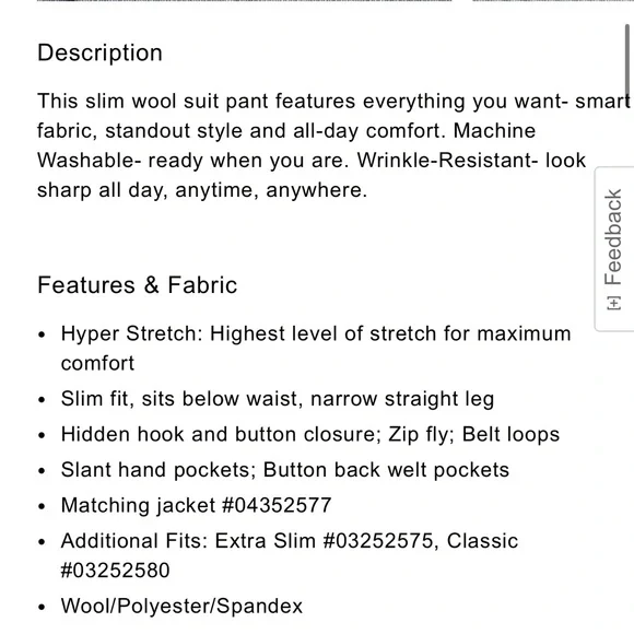 Express Slim Gray Wool Modern Tech Suit Pant